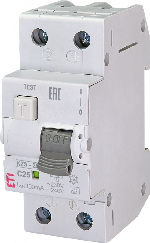 diferential rcbo kzs-2m a c25/0.3 002173426